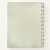 ヴィンテージダイヤモンドティール(緑がかった色)ラインビクトリアンストン ノートブック (裏面)