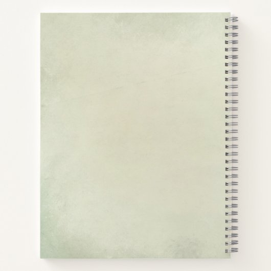 ヴィンテージダイヤモンドティール(緑がかった色)ラインビクトリアンストン ノートブック (裏面)