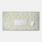 ヴィンテージダイヤモンドティール（緑がかった色）ラインビクトリアンストーン デスクマット (キーボード&マウス)