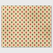 ヴィンテージダイヤモンドパターンクリスマス ラッピングペーパー (フラット)