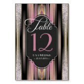 ヴィンテージダイヤモンドピ結婚ンクのテーブルナンバーカード テーブルナンバー (裏面)