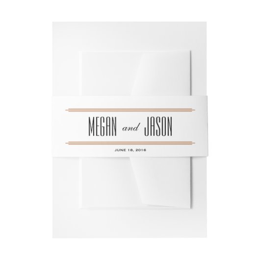 ヴィンテージダイヤモンドブラック&銅ベリバンド 招待状ベリーバンド (正面例)