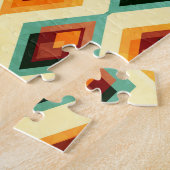 ヴィンテージダイヤモンドラスターシームレスパターン ジグソーパズル (側面)