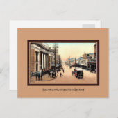 ヴィンテージダウンタウンオークランドニュージーランド ポストカード (正面/裏面)