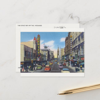 ヴィンテージダウンタウンデンバー葉書 – 再印刷 ポストカード