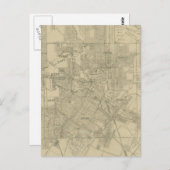 ヴィンテージダウンタウンヒューストンの地図(1913) ポストカード (正面/裏面)