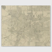 ヴィンテージダウンタウンヒューストンの地図(1913) ラッピングペーパー (フラット)