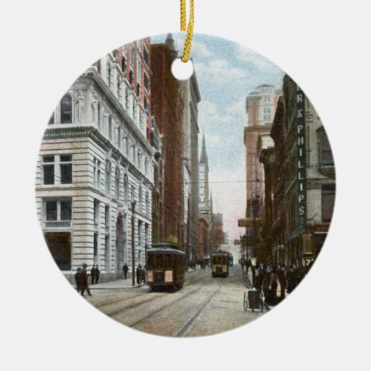 ヴィンテージダウンタウンピッツバーグオーナメント セラミックオーナメント (正面)