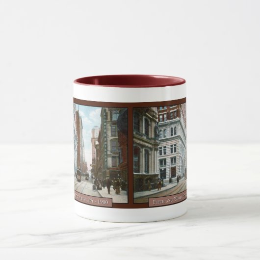 ヴィンテージダウンタウンピッツバーグコーヒーマグ マグカップ (中央)