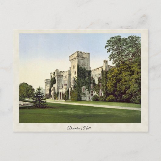 ヴィンテージダウントンホールシュロプシャーイングランド ポストカード (正面)