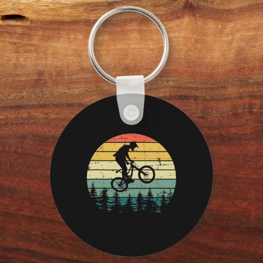 ヴィンテージダウンヒルMTBマウンテンバイク キーホルダー (正面)