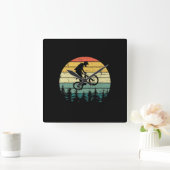 ヴィンテージダウンヒルMTBマウンテンバイク スクエア壁時計 (ホーム)