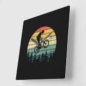ヴィンテージダウンヒルMTBマウンテンバイク スクエア壁時計 (傾斜)