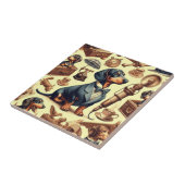 ヴィンテージダシュントイラストレーション タイル (側面)