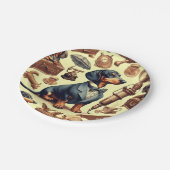 ヴィンテージダシュントイラストレーション ペーパープレート (アングル)