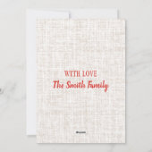 ヴィンテージダシュント犬素朴クリスマスグリーティング シーズンカード (裏面)