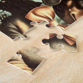 ヴィンテージダシュント絵を描シームレス ジグソーパズル (側面)