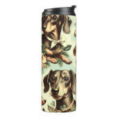 ヴィンテージダシュント絵を描シームレス タンブラー (回転左)