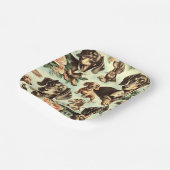 ヴィンテージダシュント絵を描シームレス ペーパープレート (傾斜あり)