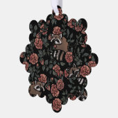 ヴィンテージダスティバラアライグマ オーナメントカード (左)