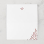 ヴィンテージダスティバラピンクレースブルゴーニュ結婚ーズ プレイスカード (外部開封)