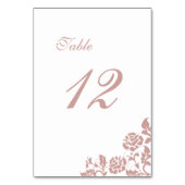 ヴィンテージダスティバラピンクレ結婚ース テーブルナンバー (正面)