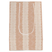 ヴィンテージダスティピーチレースアンドダマスク ミディアムペーパーバッグ (裏面)