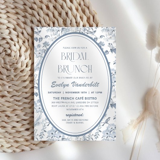 ヴィンテージダスティブルートイレチノワセリーブライダルシャワー 招待状