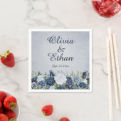 ヴィンテージダスティブルーバラ スタンダードカクテルナプキン (インサイチュ)