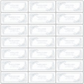 ヴィンテージダスティブルーフローララインアートゲストアドレス シール (正面)