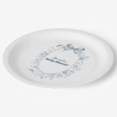 ヴィンテージダスティブルーボウブルーボウ ペーパープレート (アングル)