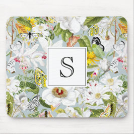 ヴィンテージダスティブルーマリポモノグラムのサマウスパッド マウスパッド