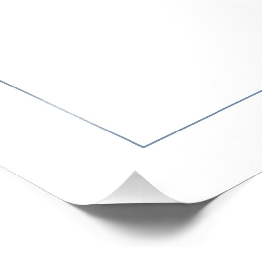 ヴィンテージダスティブルーモノグラム結婚のウェルカムサイン フォトプリント            (角)