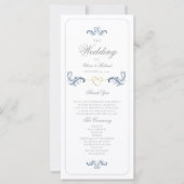 ヴィンテージダスティブルー結婚式 プログラム (正面)