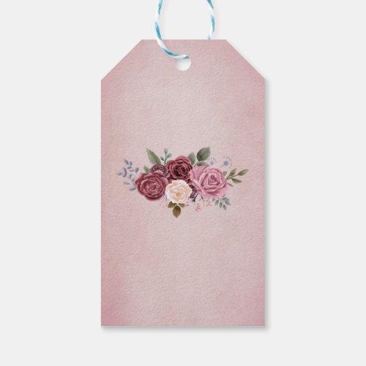 ヴィンテージダスティローズブーケ ギフトタグ (裏面)