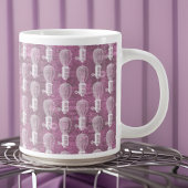 ヴィンテージダスティーピンクスチームパンク電球パターン ジャンボコーヒーマグカップ