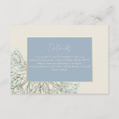 ヴィンテージダスティー結婚ブルー詳細 エンクロージャーカード (正面)