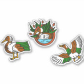 ヴィンテージダックのタトゥー漫画 シール (正面)