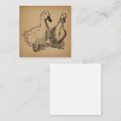 ヴィンテージダックアートツーダックスイラストレーション エンクロージャーカード (正面/裏面)