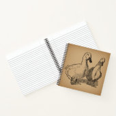 ヴィンテージダックアートツーダックスイラストレーション ノートブック (内部)