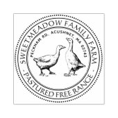 ヴィンテージダックエッグカートンファームスタンプハーフダース ラバースタンプ (インプリント)