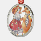 ヴィンテージダックカップル メタルオーナメント (左)