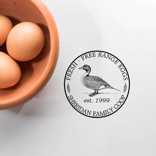 ヴィンテージダッククラシックファミリーファームエッグカートンプロモーション ラバースタンプ