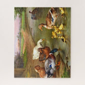 ヴィンテージダックスダックリングスファーム動物 ジグソーパズル (縦)