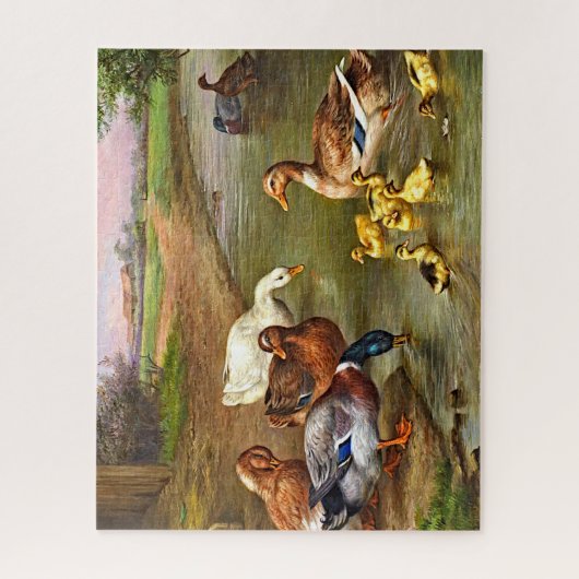 ヴィンテージダックスダックリングスファーム動物 ジグソーパズル (縦)