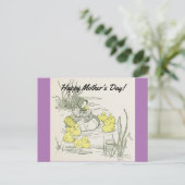 ヴィンテージダックス母の日 ポストカード (スタンド正面)