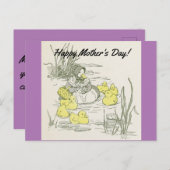 ヴィンテージダックス母の日 ポストカード (正面/裏面)