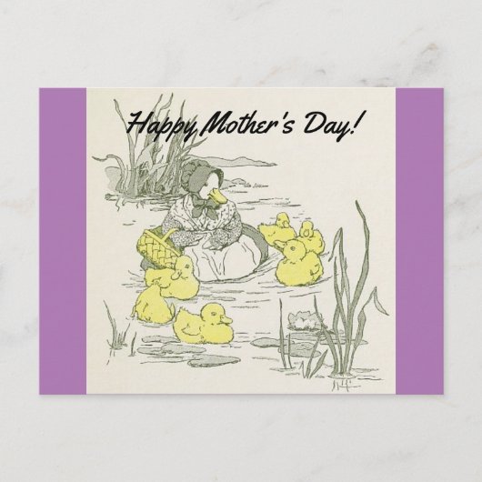 ヴィンテージダックス母の日 ポストカード (正面)