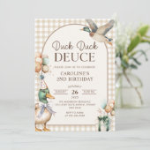 ヴィンテージダックダックデュエバルーン2nd誕生日 招待状 (スタンド正面)