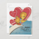 ヴィンテージダックバレンタイン シーズンポストカード (正面/裏面)